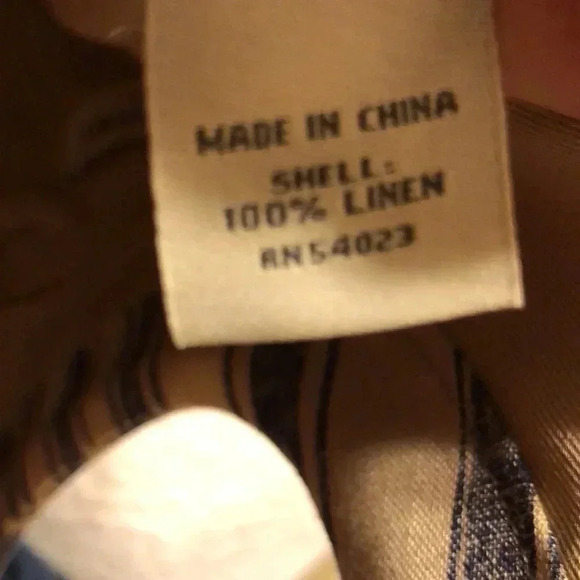 Banana Republic linen beige/blue bag - Picture 7 of 10